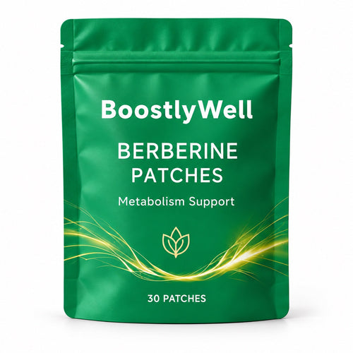 BoostlyWell Berberine Patches packaging visualization, 30 patches